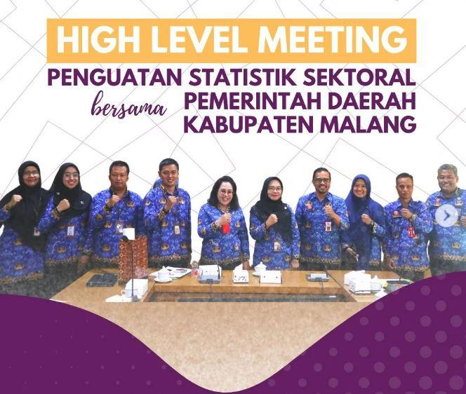 High Level Meeting Penguatan Statistik Sektoral Bersama Pemerintah Daerah Kabupaten Malang