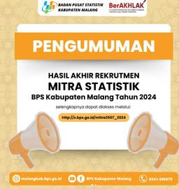 Pengumuman Hasil Akhir Rekrutmen Mitra Statistik 2024 BPS Kabupaten Malang